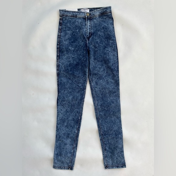 American Apparel Women's High Rise Acid Wash Skinny Jeans Size Large NWT - Picture 1 of 9